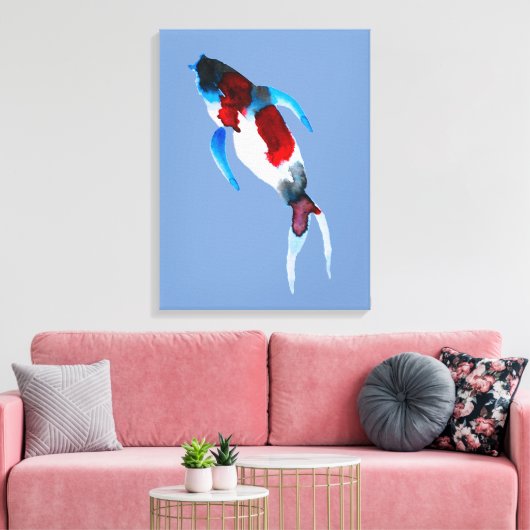 Aquarellfisch Leinwanddruck (Insitu (Wohnzimmer))