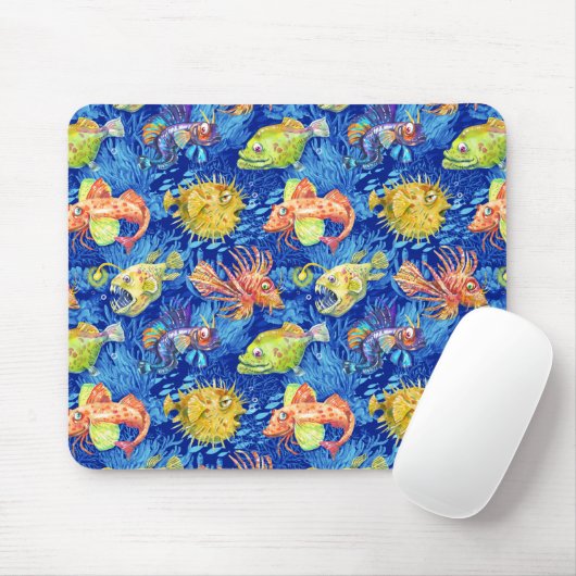 Aquarellfisch Mousepad (Mit Mouse)