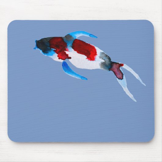 Aquarellfisch Mousepad (Vorne)