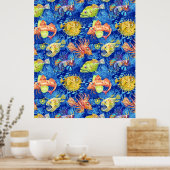 Aquarellfisch Poster (Küche)