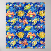 Aquarellfisch Poster (Vorne)