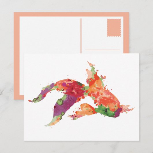 Aquarellfisch Postkarte (Vorne/Hinten)