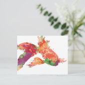 Aquarellfisch Postkarte (Stehend Vorderseite)