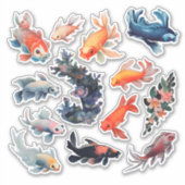 Aquarellfisch Scrapbook Stationierung Aufkleber (Vorderseite)