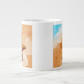 Aquarellfische am Strand Jumbo-Tasse (Vorderseite)