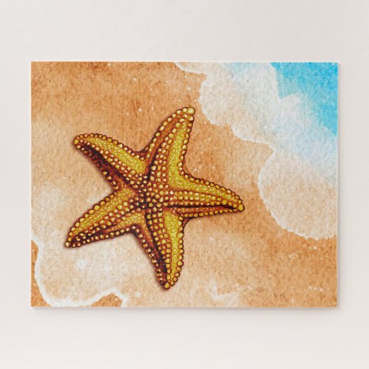 Aquarellfische am Strand Puzzle (Horizontal)