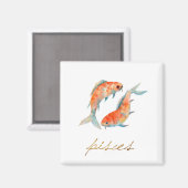 Aquarellfische Magnet (Vorderseite/Rückseite)