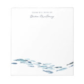 Aquarellfische Personalisiert Notizblock (Vorderseite)