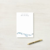 Aquarellfische Personalisiert Post-it Klebezettel (Auf Schreibtisch)