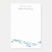 Aquarellfische Personalisiert Post-it Klebezettel (Vorderseite)