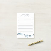 Aquarellfische Personalisiert Post-it Klebezettel (Auf Schreibtisch)