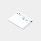 Aquarellfische Personalisiert Post-it Klebezettel (angewinkelt)