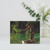 Aquarellfischer Postkarte (Stehend Vorderseite)