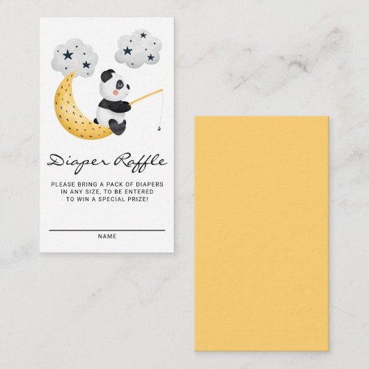 Aquarellfischerei Panda Baby Dusche Windelwanne Wi Begleitkarte (Vorne/Hinten)