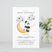 Aquarellfischerei Panda Baby Sprinkle Einladung (Stehend Vorderseite)