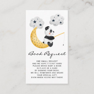 Aquarellfischerei Panda Babydusche Buchanfrage Begleitkarte