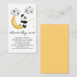 Aquarellfischerei Panda Babydusche Buchanfrage Begleitkarte