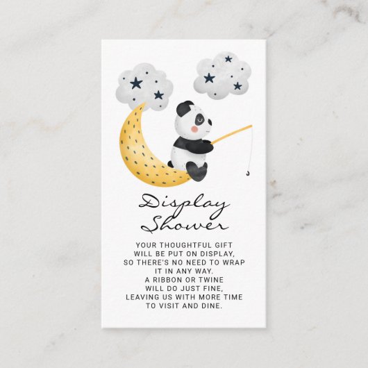 Aquarellfischerei Panda Display Dusche Begleitkarte (Vorderseite)