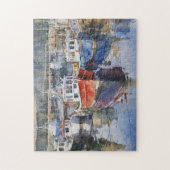 Aquarellfischerei Puzzle (Vertikal)