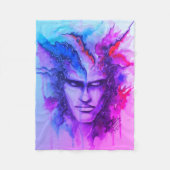 Aquarellfläche Fleecedecke (Vorderseite)