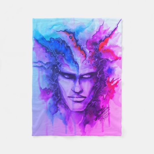 Aquarellfläche Fleecedecke (Vorderseite)