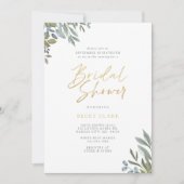 Aquarellfläche Grün & Blätter Brautparty Einladung (Vorderseite)