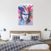 Aquarellfläche Leinwanddruck (Insitu (Schlafzimmer))