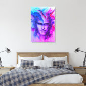 Aquarellfläche Leinwanddruck (Insitu (Schlafzimmer))