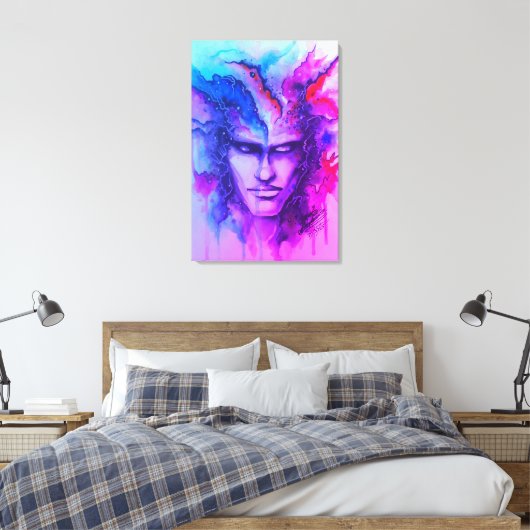 Aquarellfläche Leinwanddruck (Insitu (Schlafzimmer))