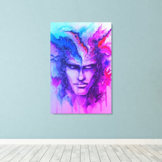 Aquarellfläche Leinwanddruck (Insitu (Holzboden))