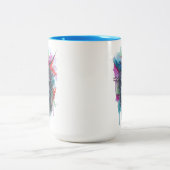 Aquarellfläche Zweifarbige Tasse (Mittel)