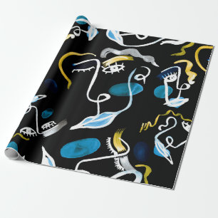 Aquarellflächen und geometrische Formen abstrakt k Geschenkpapier