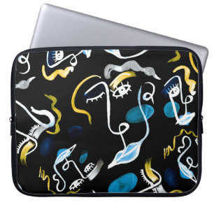 Aquarellflächen und geometrische Formen abstrakt k Laptopschutzhülle