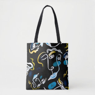 Aquarellflächen und geometrische Formen abstrakt k Tasche