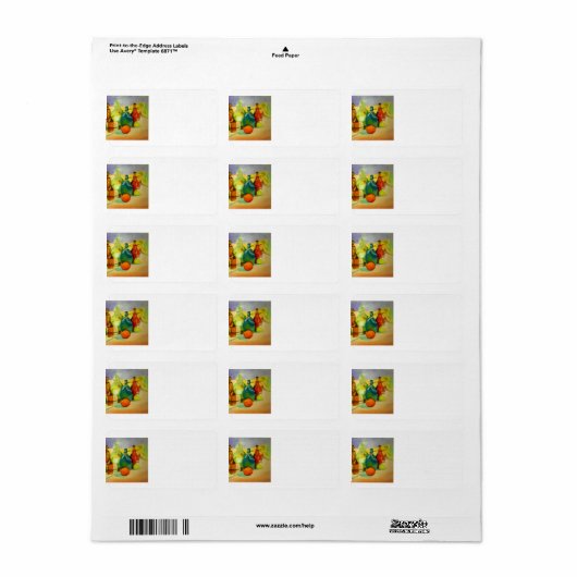 Aquarellflaschen Adressaufkleber (Vorne)