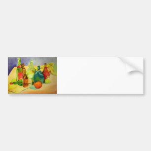 Aquarellflaschen Autoaufkleber