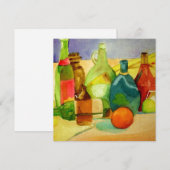 Aquarellflaschen Einladung (Vorne/Hinten)