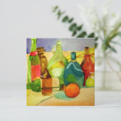 Aquarellflaschen Einladung (Stehend Vorderseite)