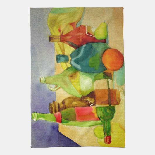 Aquarellflaschen Handtuch (Vertikal)