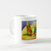 Aquarellflaschen Kaffeetasse (Vorderseite Links)