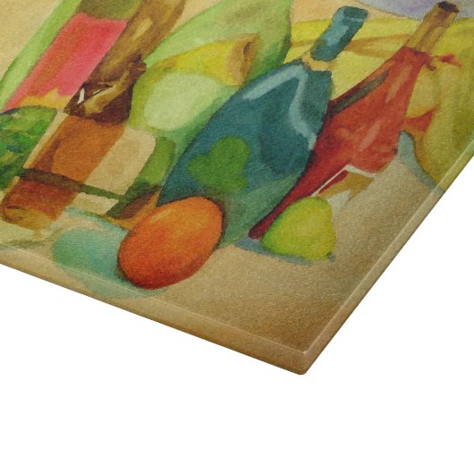 Aquarellflaschen Schneidebrett (Ecke)