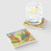 Aquarellflaschen Steinuntersetzer (Seitenansicht)