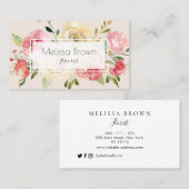 Aquarellflorkarte Visitenkarte (Vorne/Hinten)
