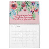 Aquarellflöten mit Motivationstiteln Kalender (Feb 2027)
