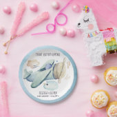 Aquarellflugzeug-Party in Blau Pappteller (Party)