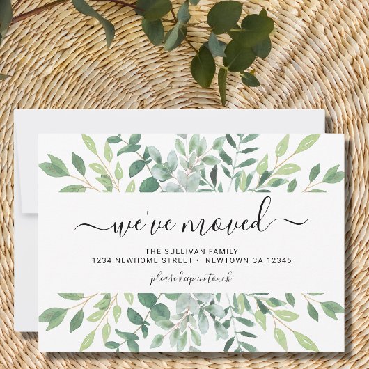 Aquarellfoliage, die wir verschoben haben Ankündig Ankündigung