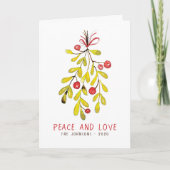 Aquarellfolie Botanical Holly Berry Weihnachten (Vorderseite)