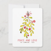 Aquarellfolie Botanical Holly Berry Weihnachten (Vorderseite)