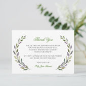 Aquarellfolie Danke Karte | Memorial Card (Stehend Vorderseite)