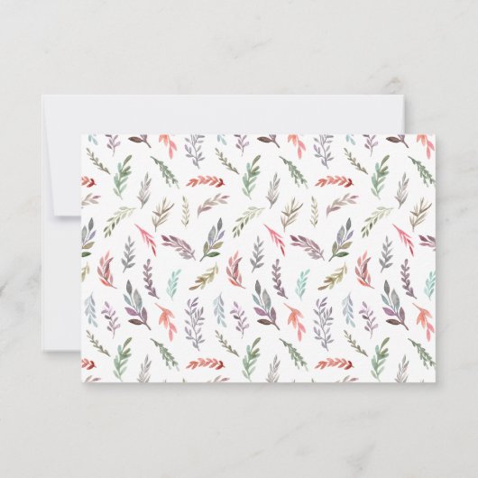 Aquarellfolie Danke Karte | Memorial Card (Rückseite)